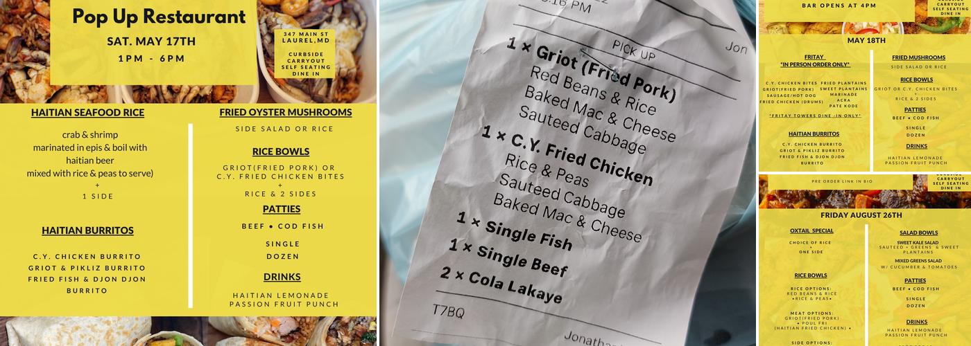 Chez Yiamme's Catering & Functions Menu