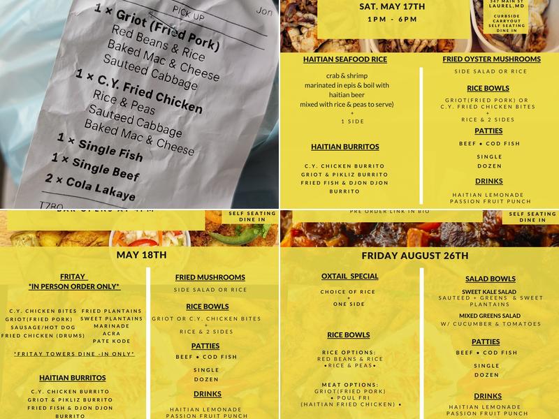 Chez Yiamme's Catering & Functions Menu