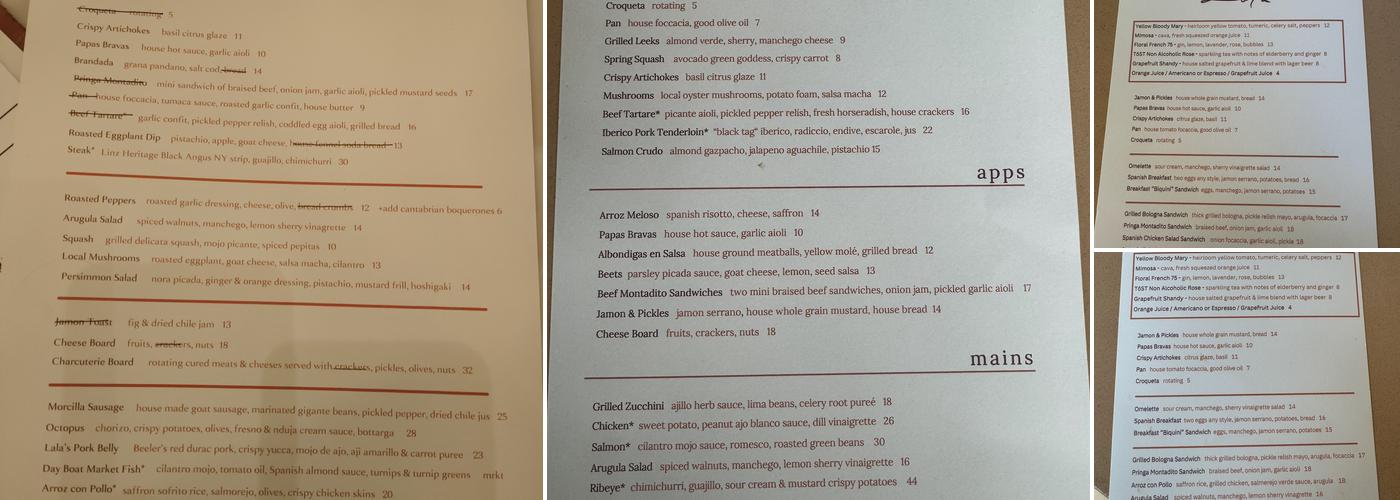 Lola Menu