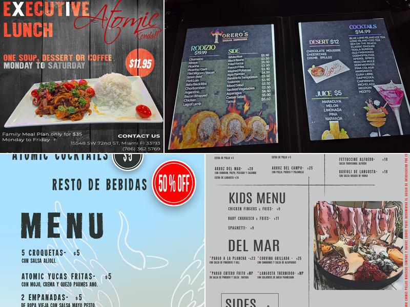 Toreros Churrascaria Kendall Menu