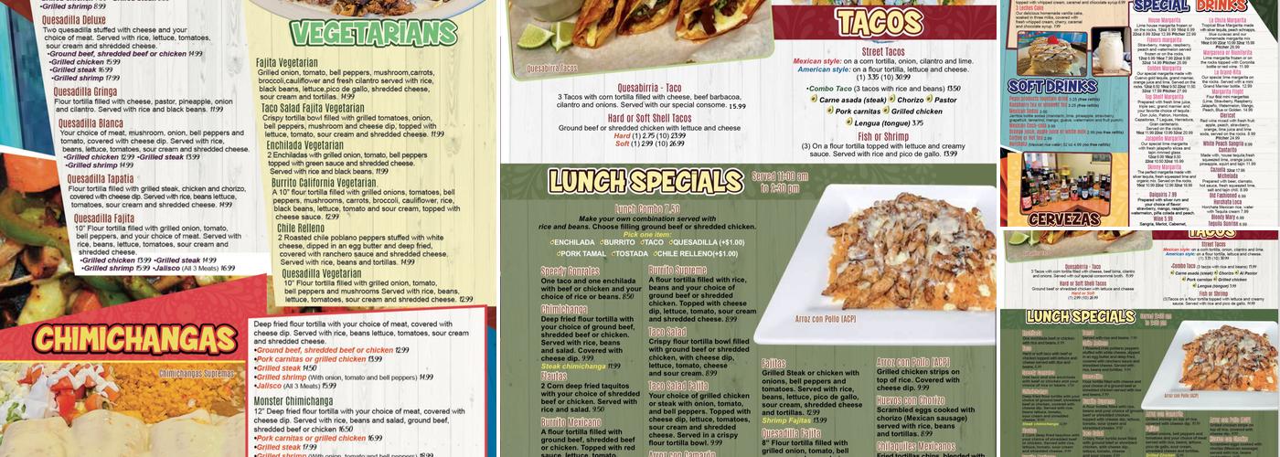 Avocados Mexican Grill Menu