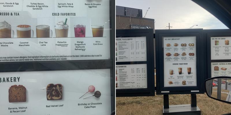 Starbucks Menu