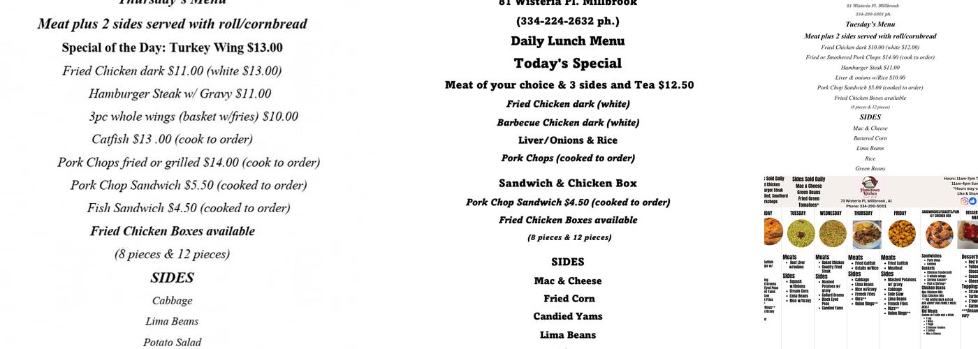 Hometown Kitchen Menu