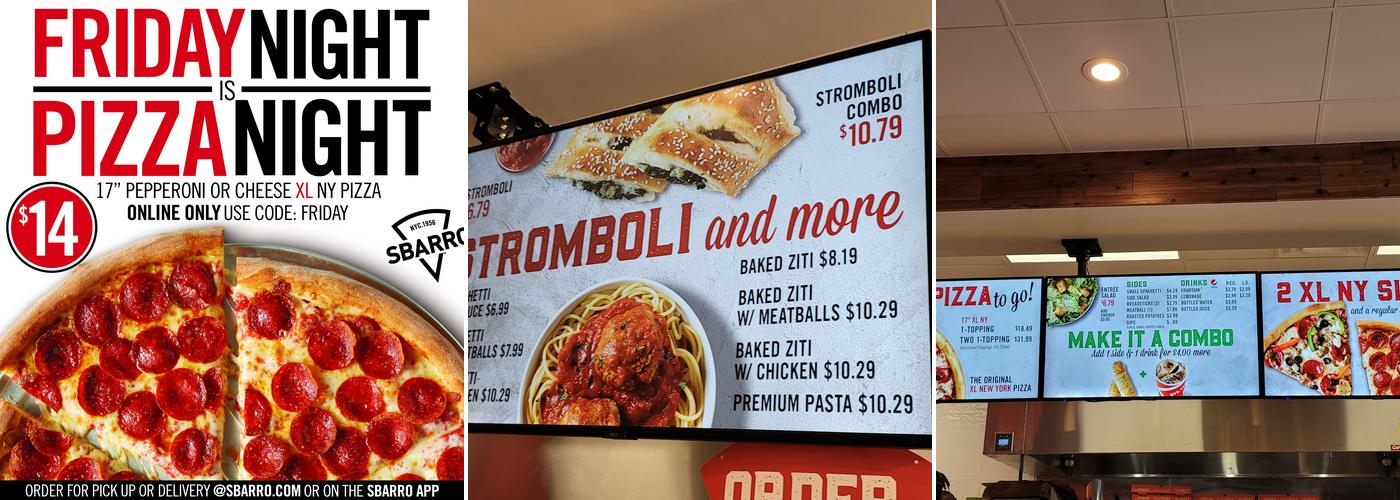 SBARRO Menu