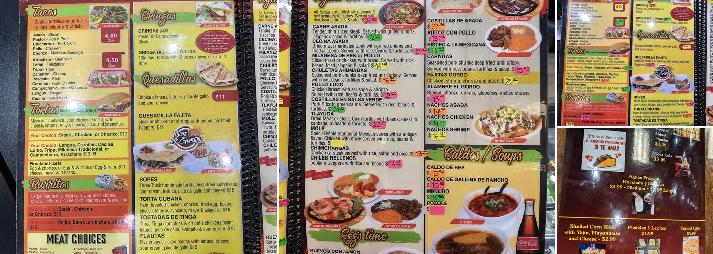 Taqueria Los Gorditos Menu