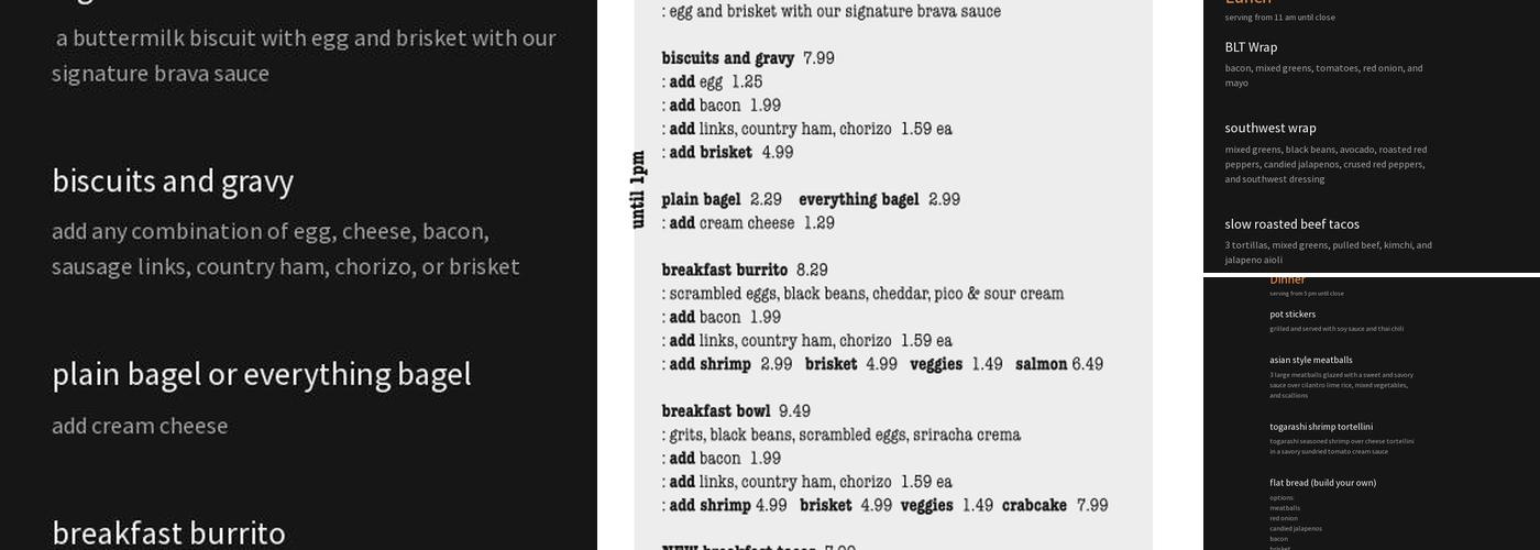 Mug Shot Menu