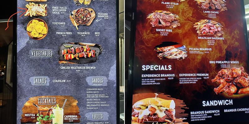 Brangus Brazilian Steakhouse Menu