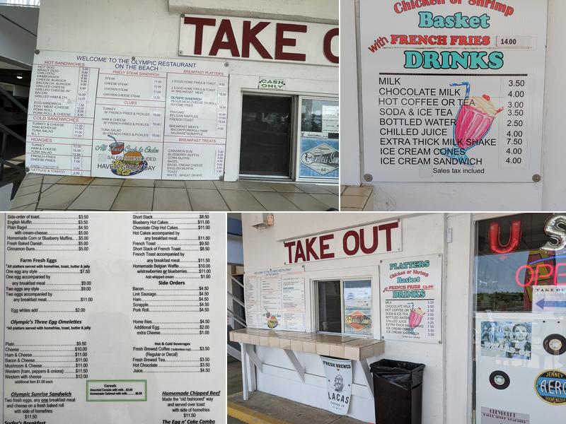 Olympic Island Beach Restaurant Menu