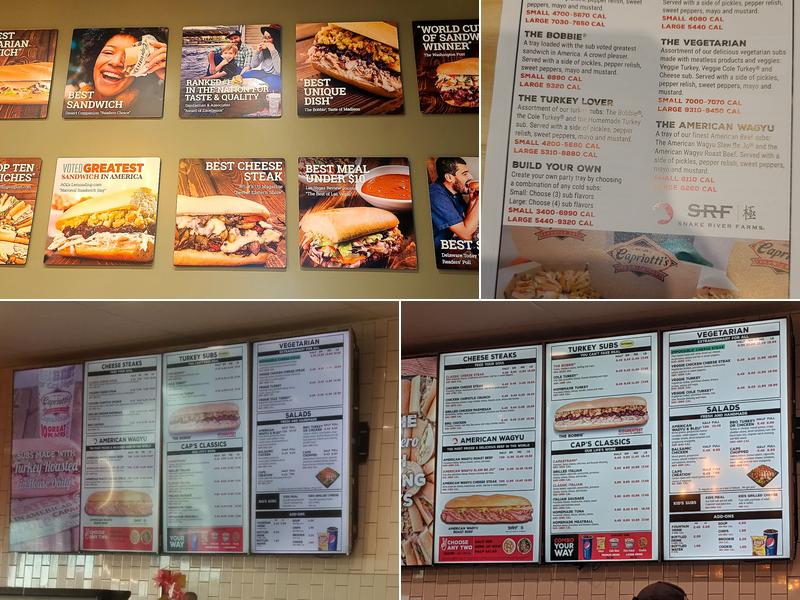 Capriotti's Sandwich Shop Menu