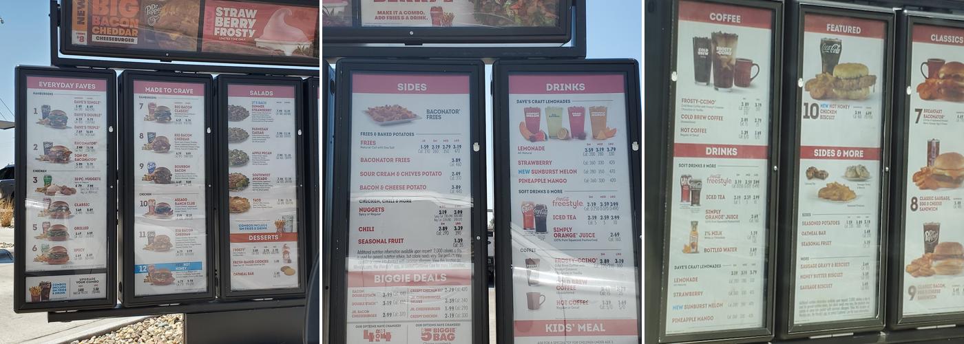 Wendy's Menu