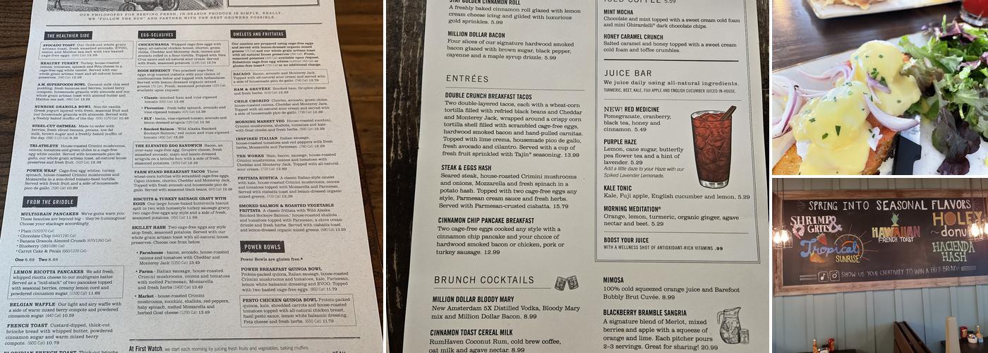 First Watch Menu