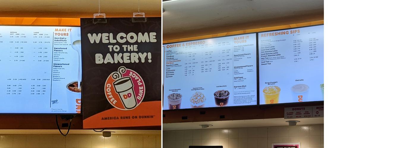 Dunkin' Menu