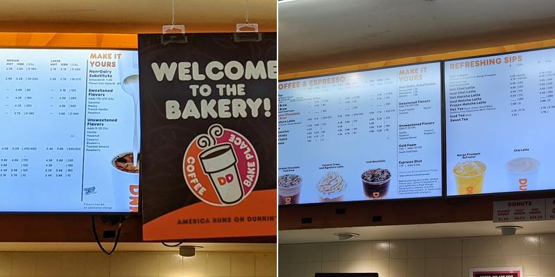 Dunkin' Menu
