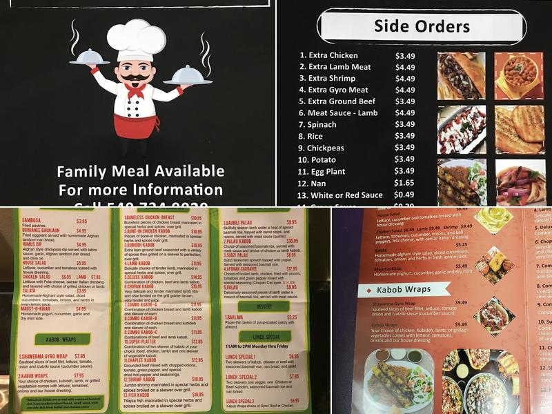 Kabob Restaurant Menu