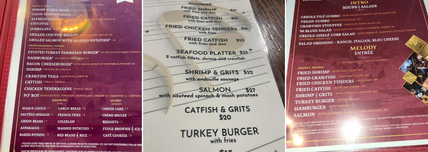 96 Café Menu