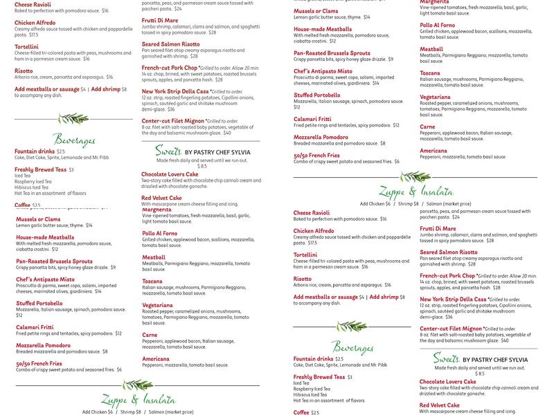 DOLCE KITCHEN Menu