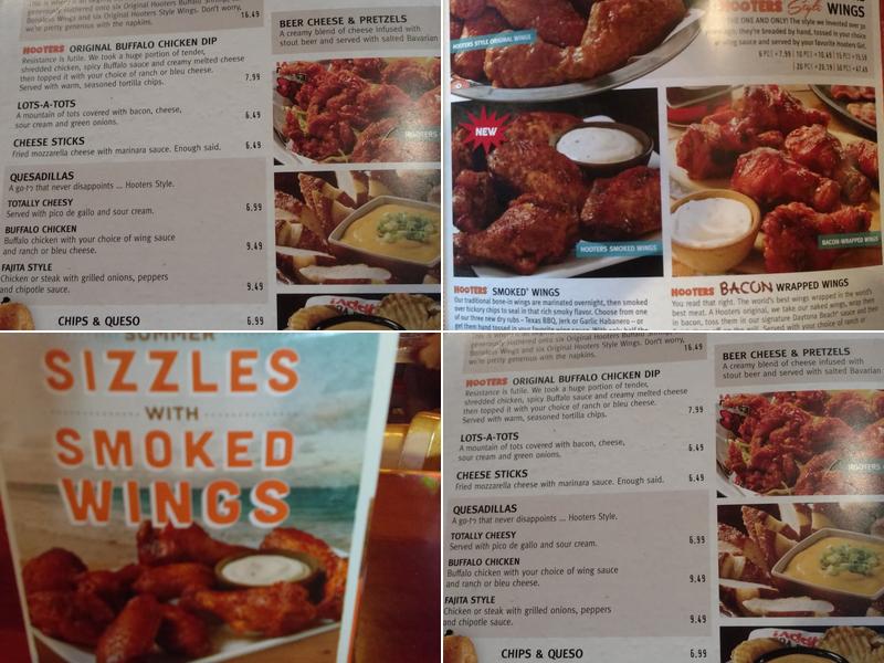 Hooters Menu