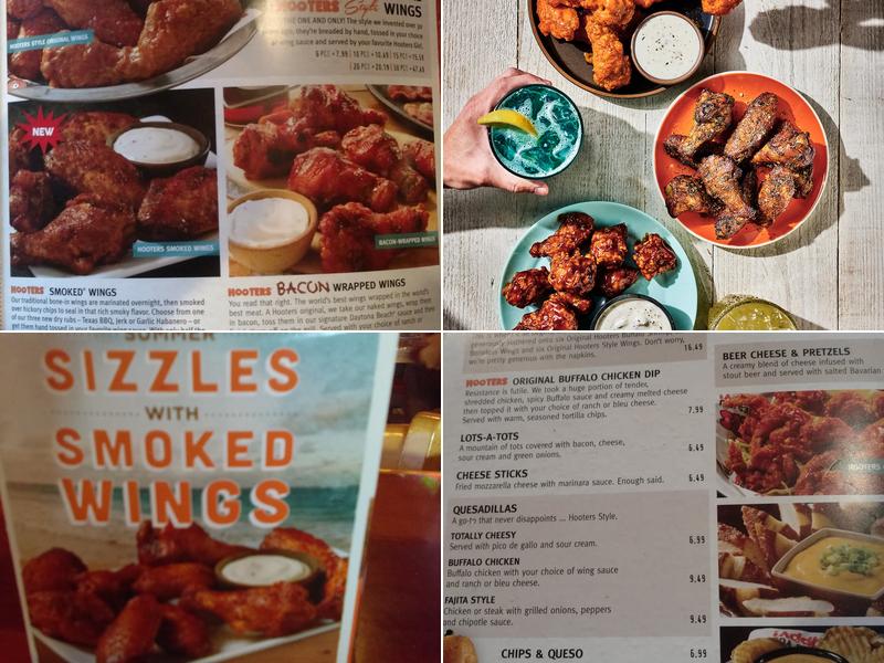 Hooters Menu