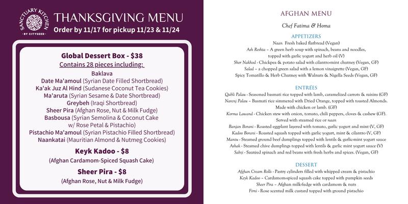 Sanctuary Kitchen by Cityseed Menu