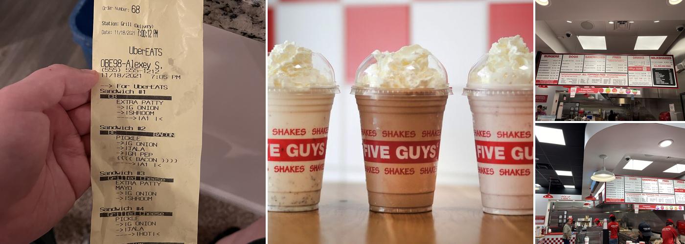 Five Guys Menu