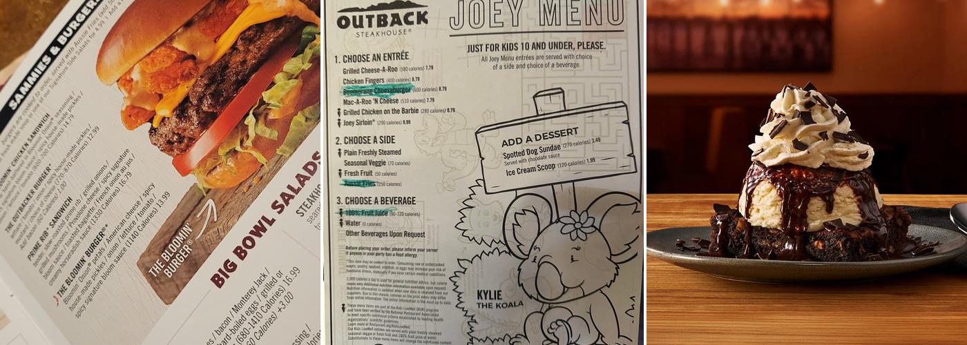 Outback Steakhouse Menu