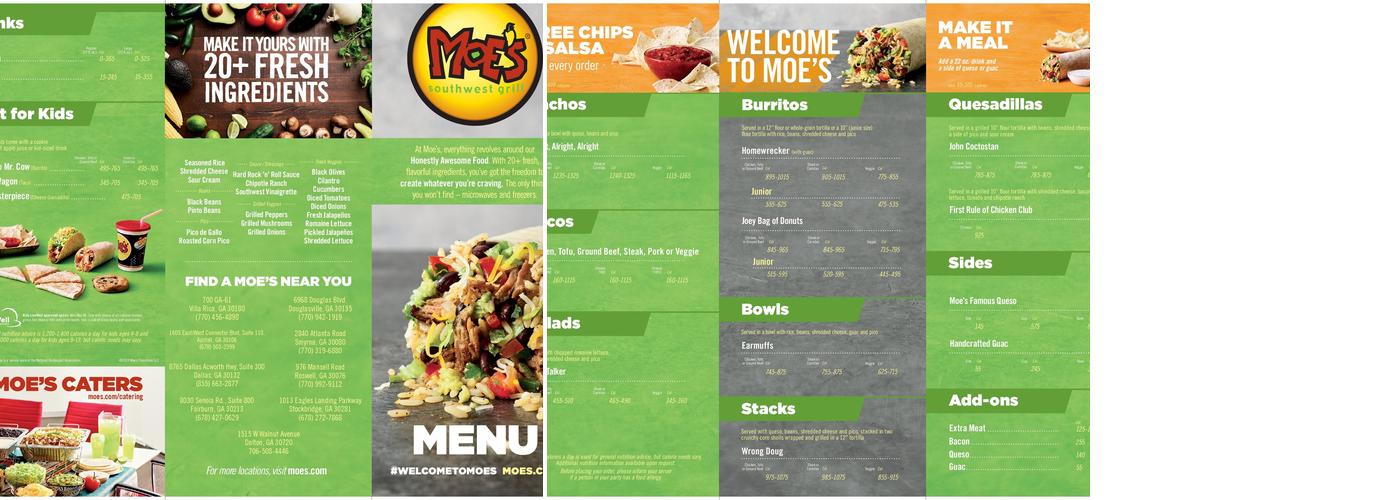 Moe's Southwest Grill Menu