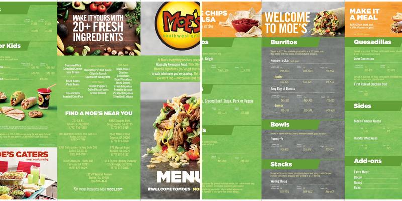 Moe's Southwest Grill Menu