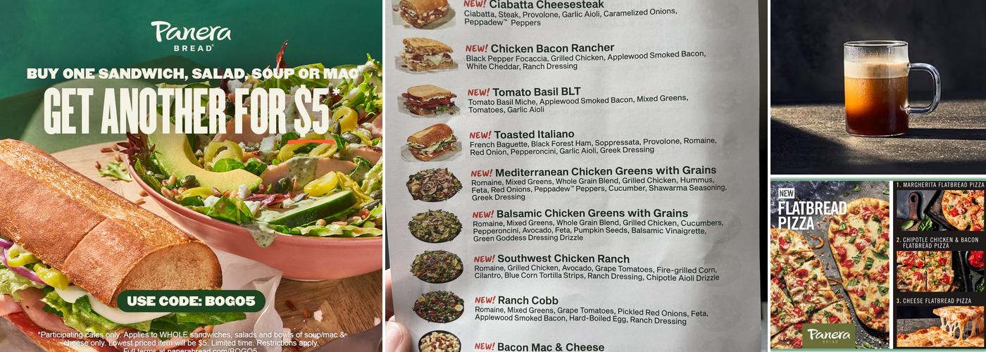 Panera Bread Menu