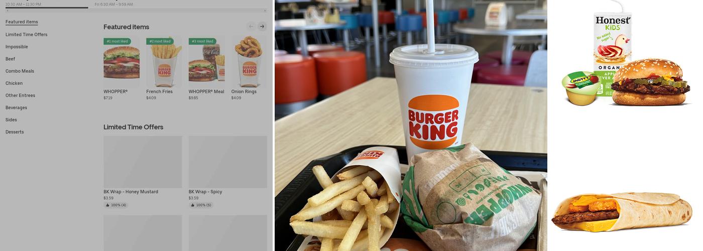 Burger King Menu