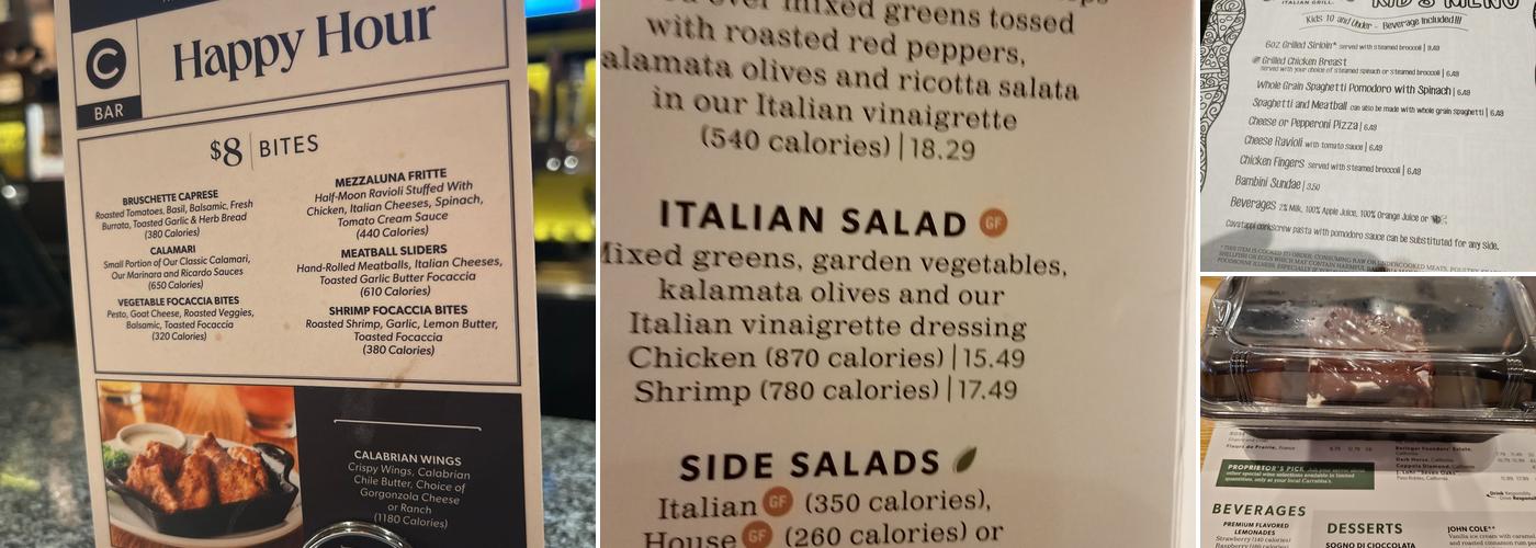 Carrabba's Italian Grill Menu