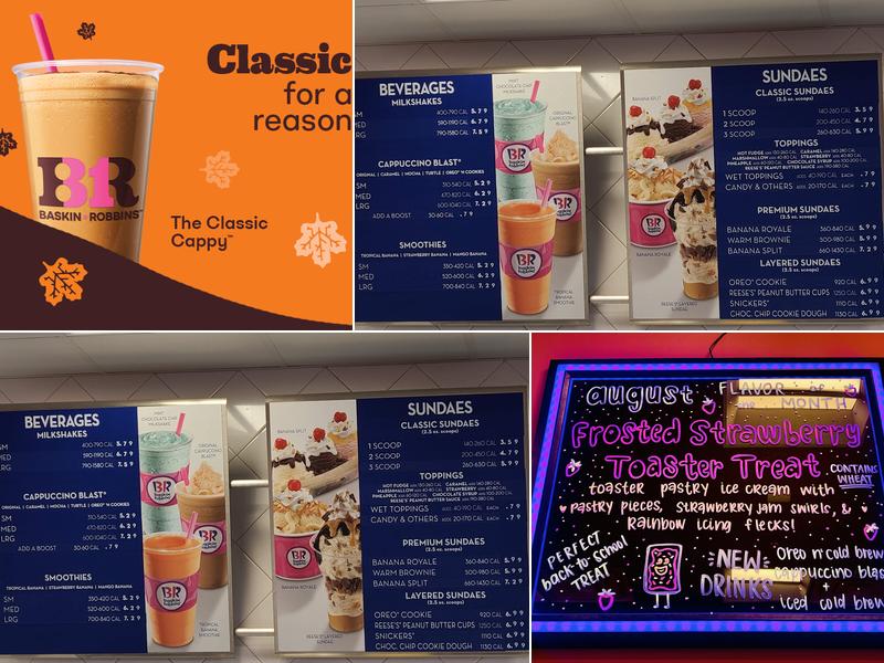 Baskin-Robbins Menu