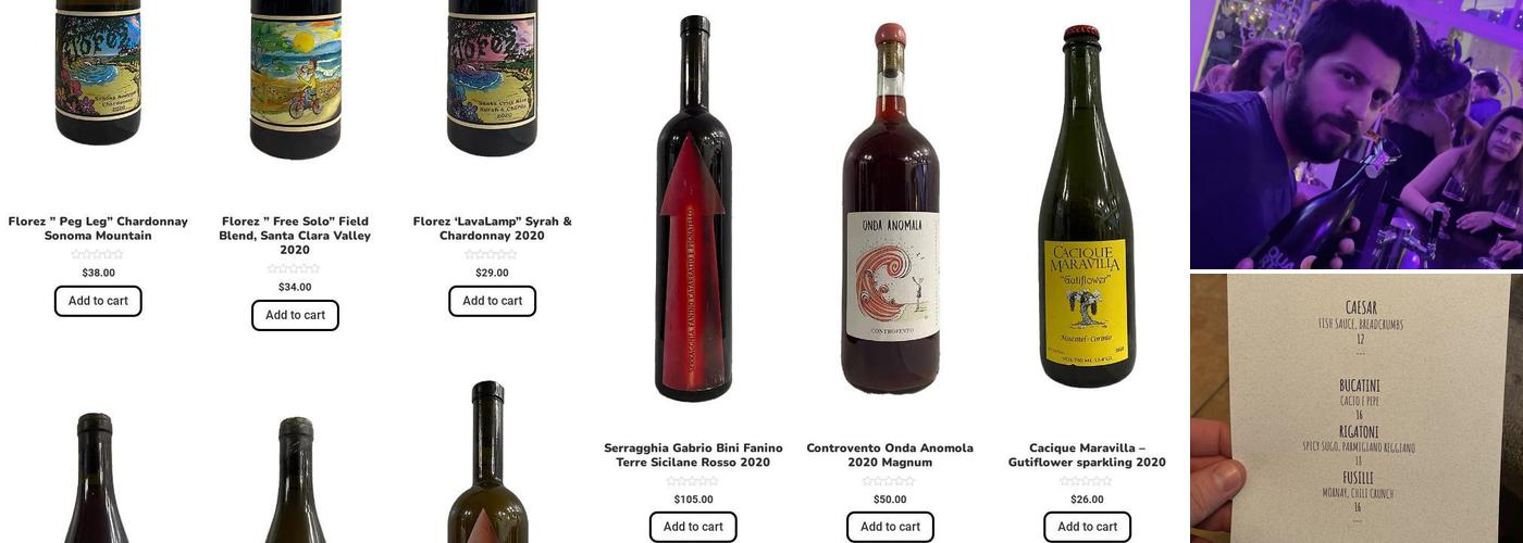 Sidewalk Bottleshop Menu