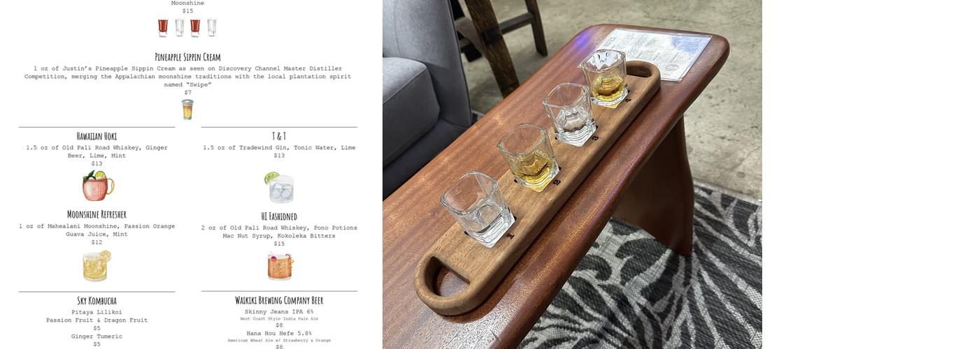 Ko'olau Distillery Menu
