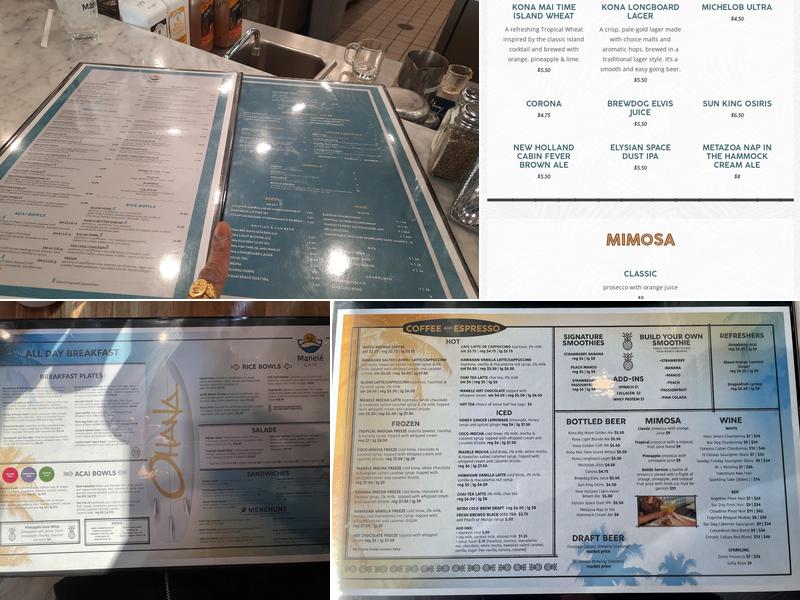 Manelé Cafe Menu