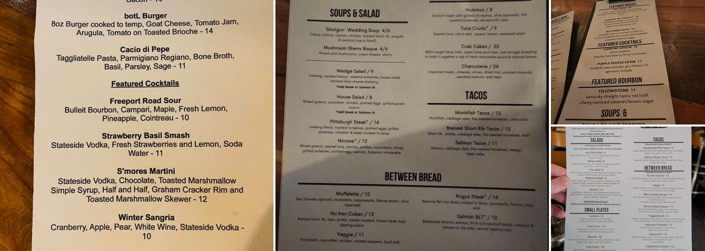botL Menu