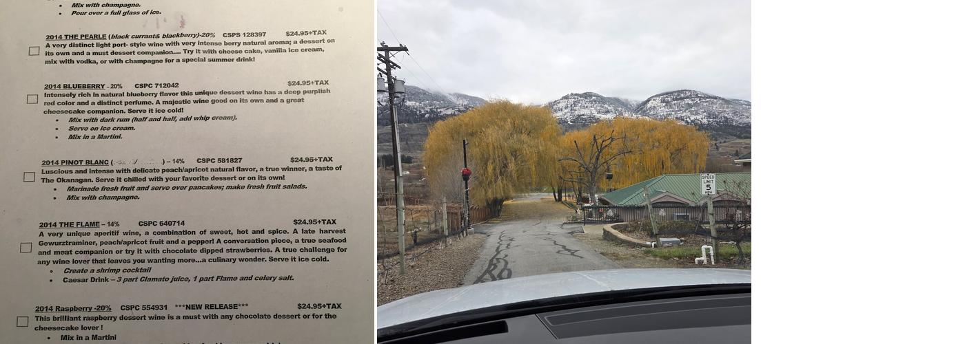 Silver Sage Winery Menu