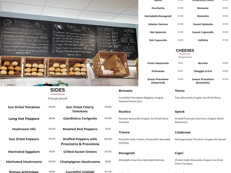 Salumeria Regina Menu