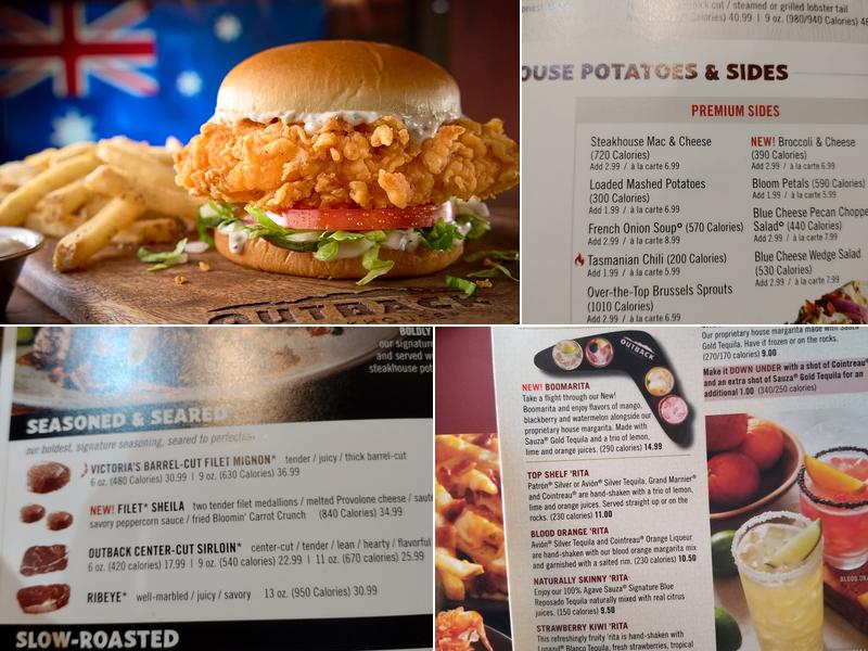 Outback Steakhouse Menu