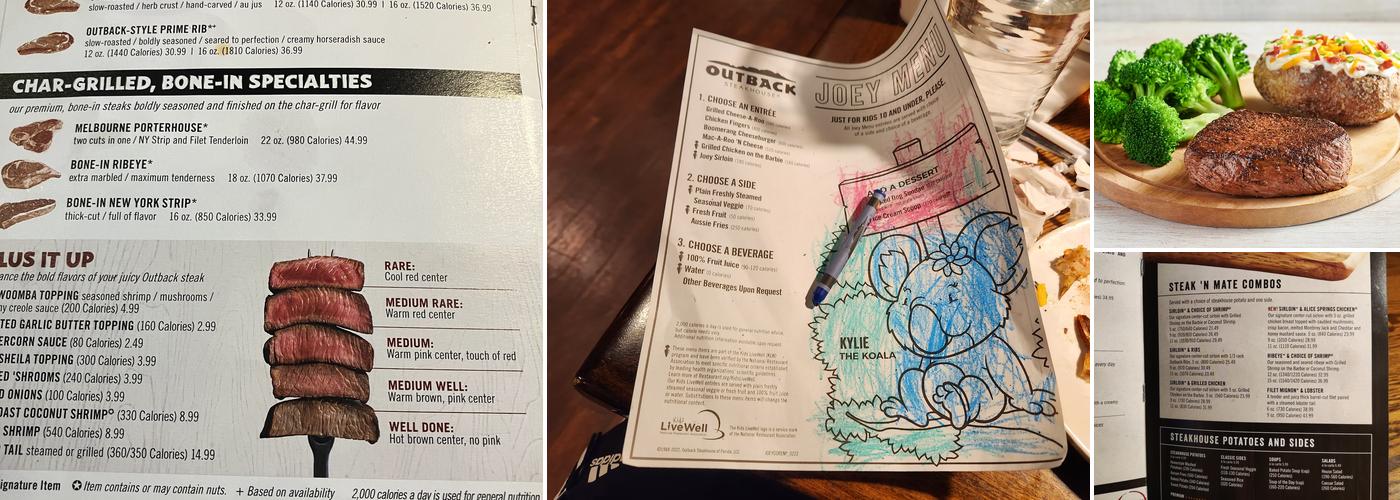 Outback Steakhouse Menu