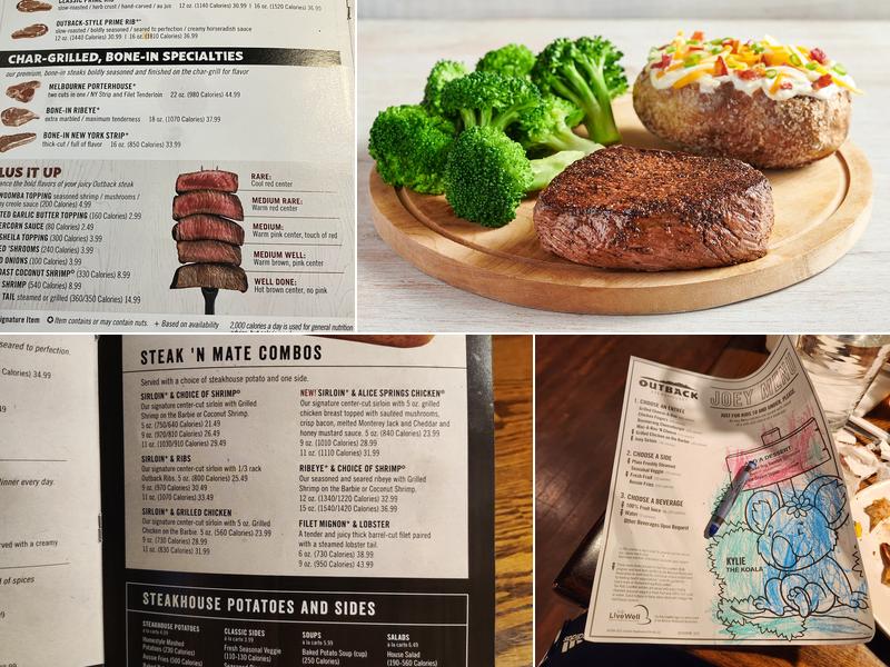 Outback Steakhouse Menu