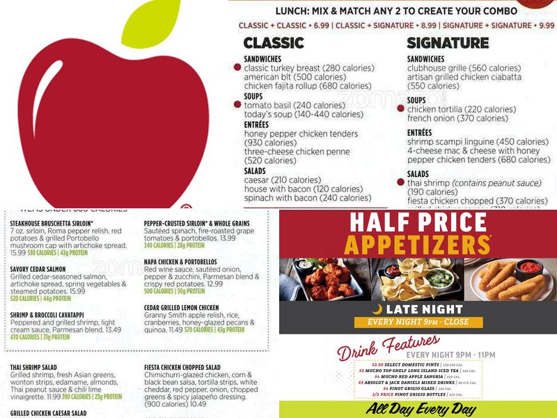 Applebee's Grill + Bar Menu