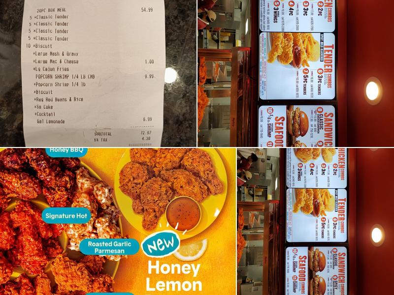 Popeyes Louisiana Kitchen Menu