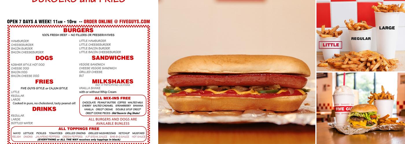 Five Guys Menu
