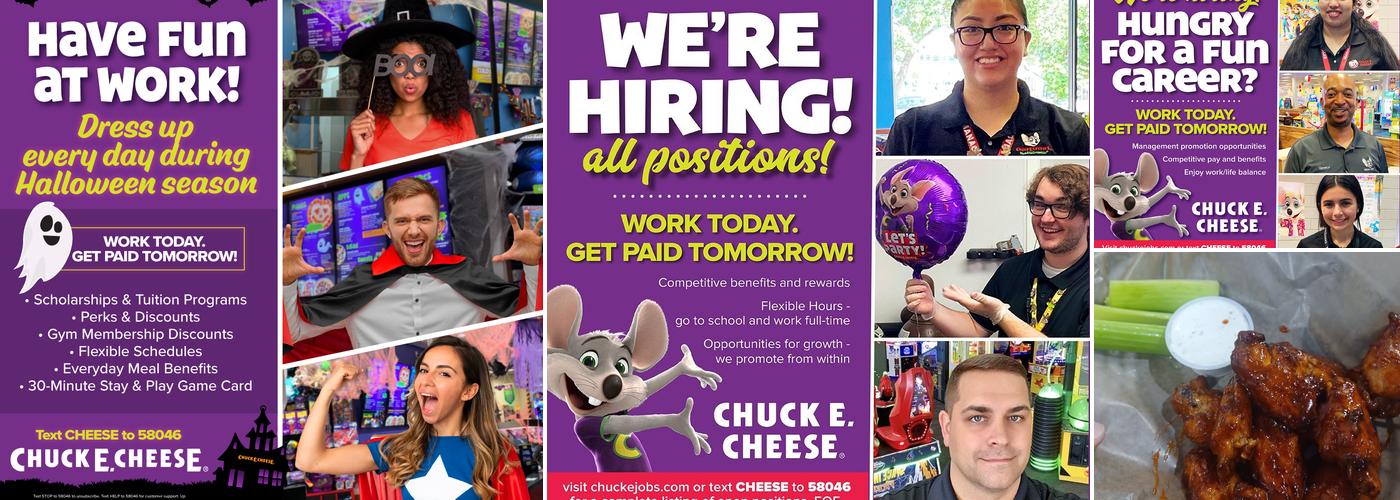 Chuck E. Cheese Menu