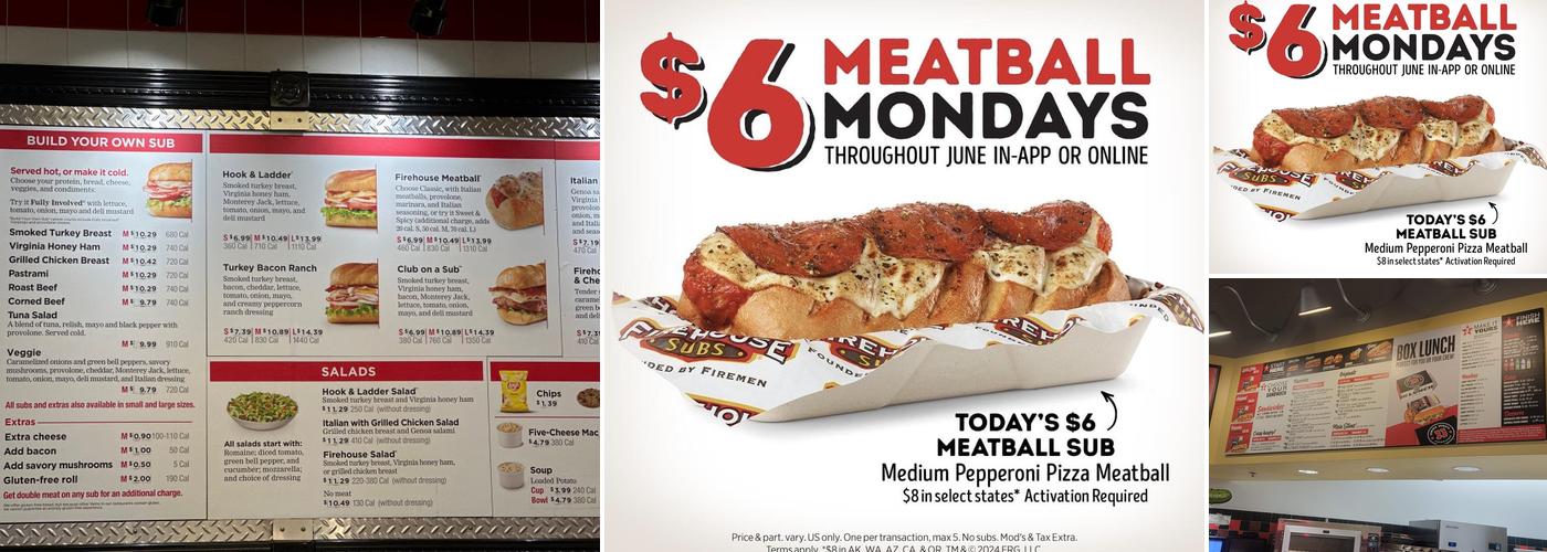 Firehouse Subs Austin Bluffs Menu