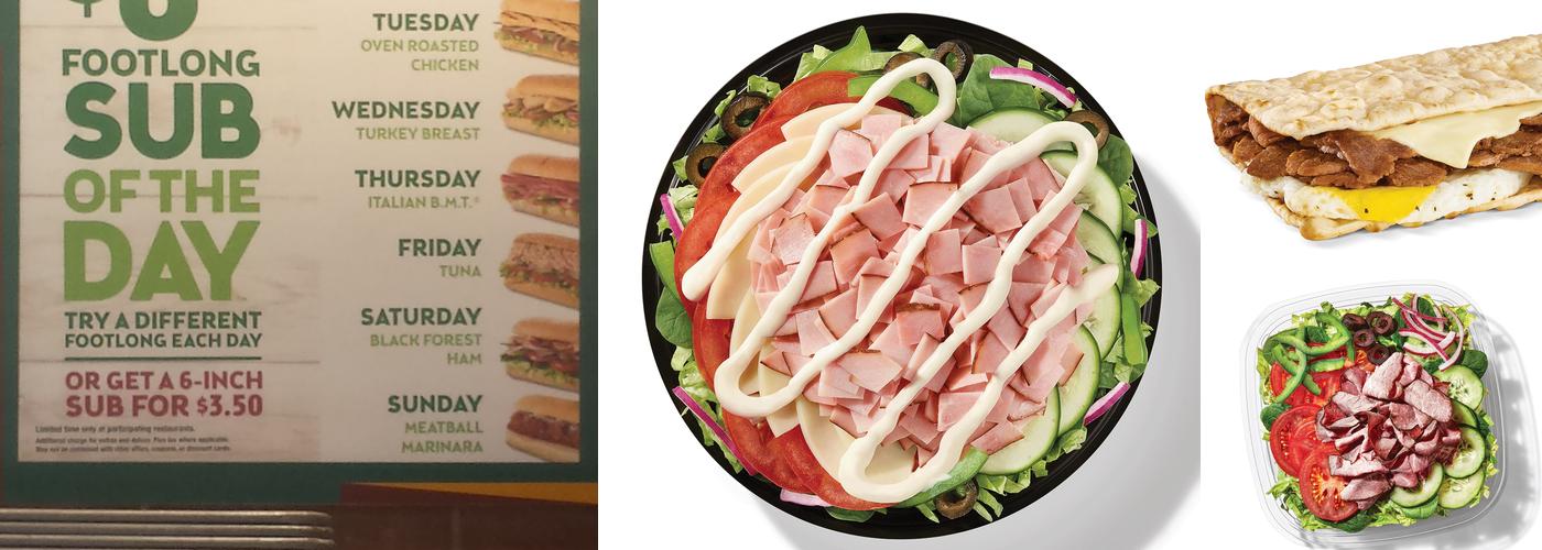 Subway Menu