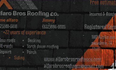 Alfaro bros roofing LLC