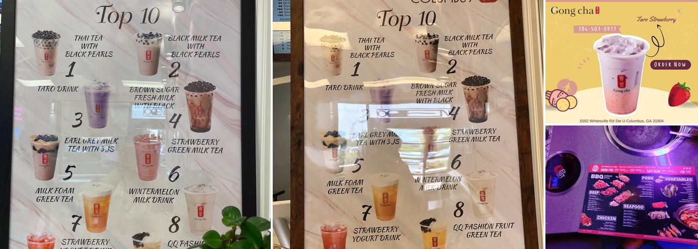 Gongcha Columbus Menu