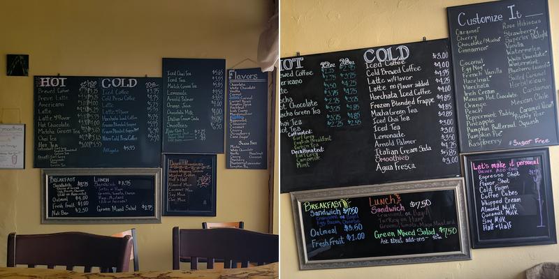 Mountainside Coffee LLC Menu