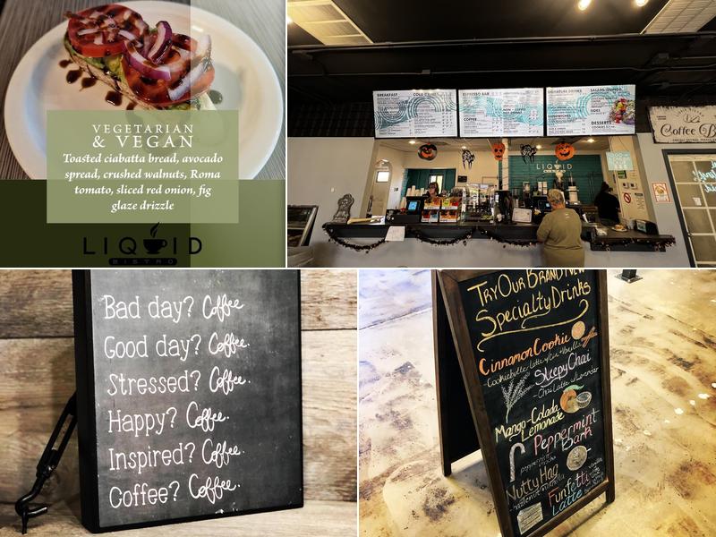 Liquid Coffee Shop and Bistro Menu